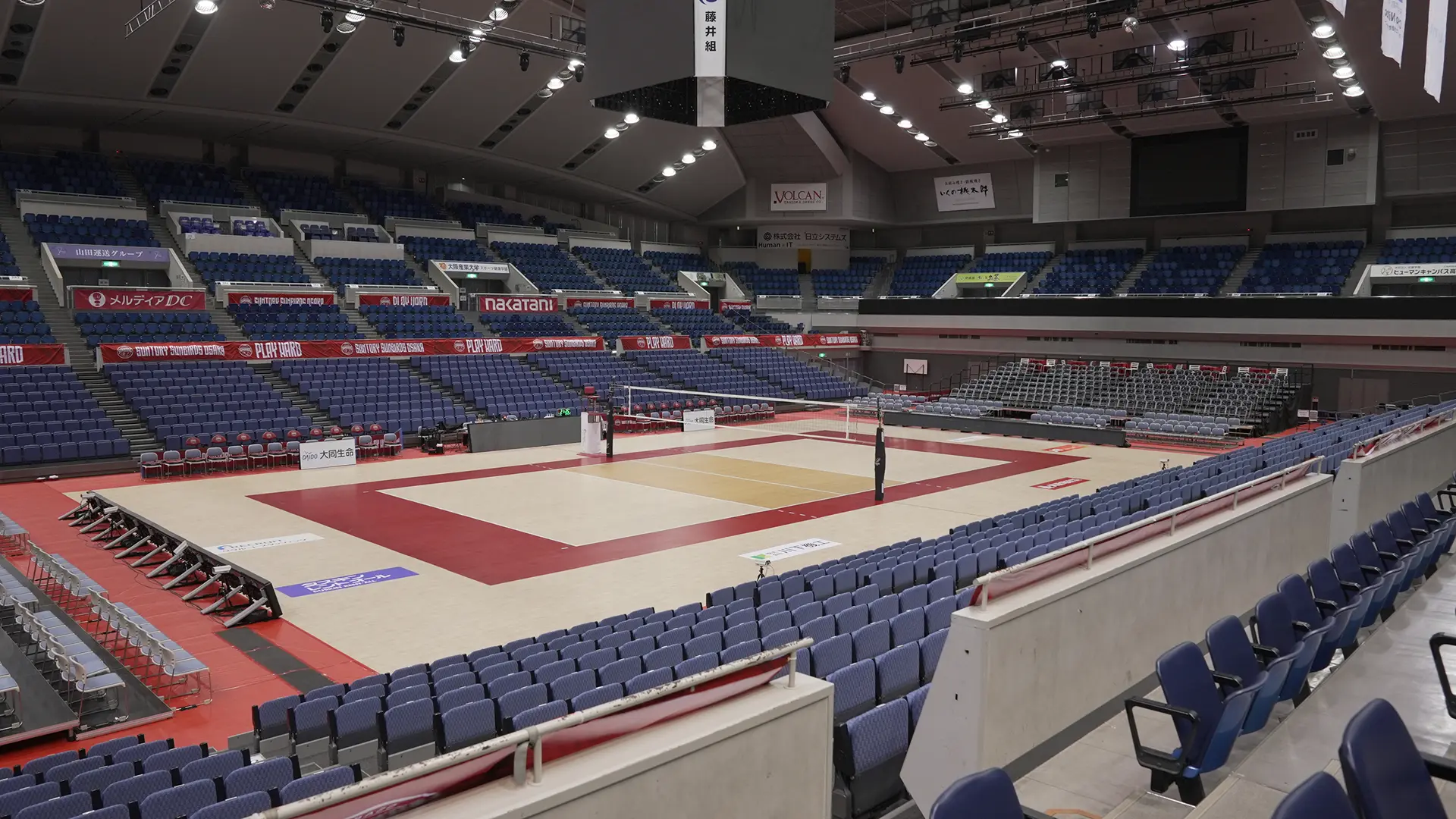 おおきにアリーナ舞洲、2階指定席からの眺めイメージ